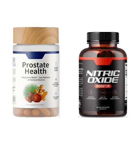 Supplements Nitric Oxide Booster + Prostate Health Supplements for Men, Circulation, Stamina & Urinary Support, L-Citrulline, L-Arginine, Saw Palmetto for Men, Caffeine-Free, 60 + 90 Capsules